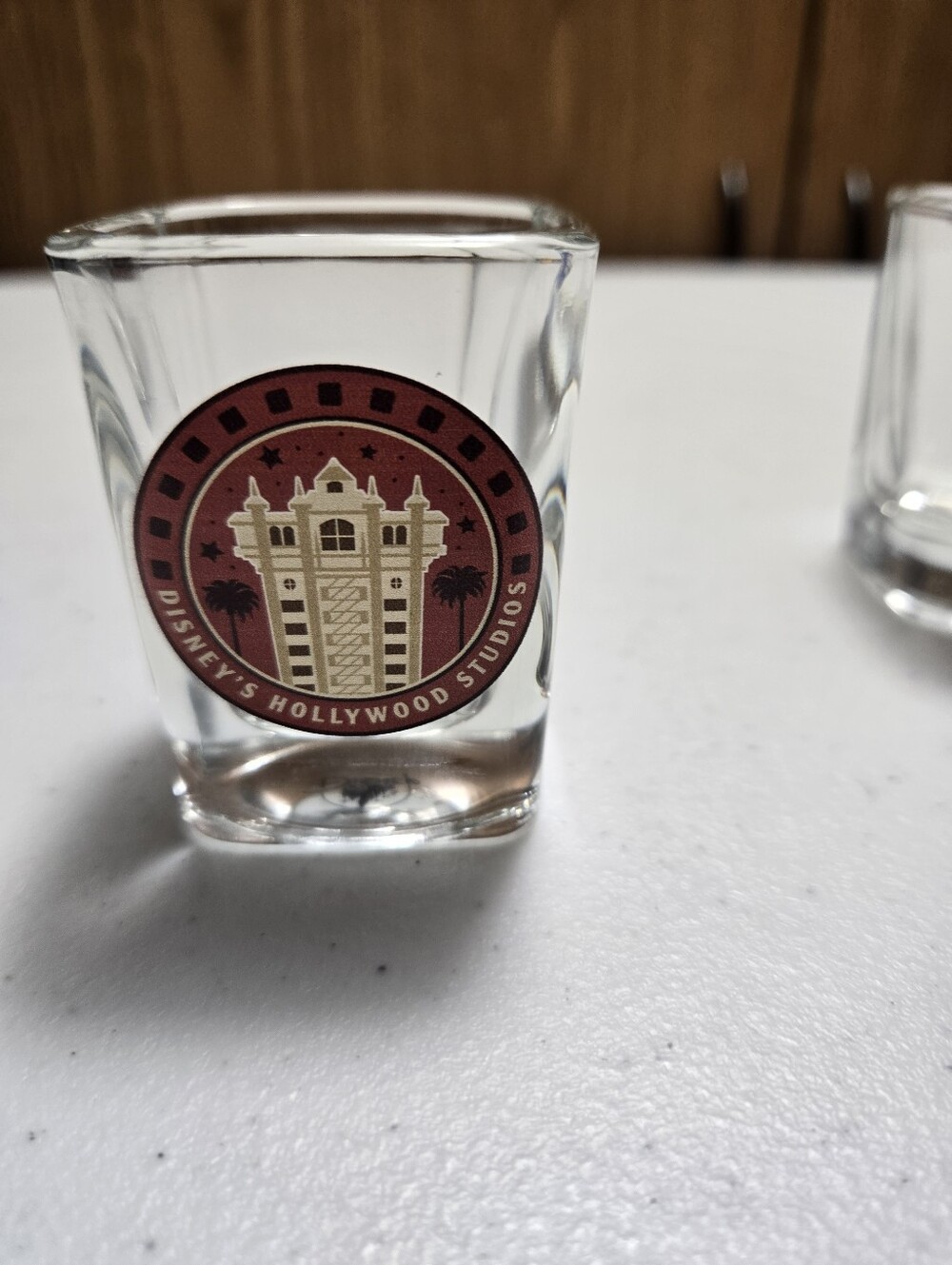 Disney Hollywood Studios Square Shot Glass. New. Made In USA. Tower Of Terror